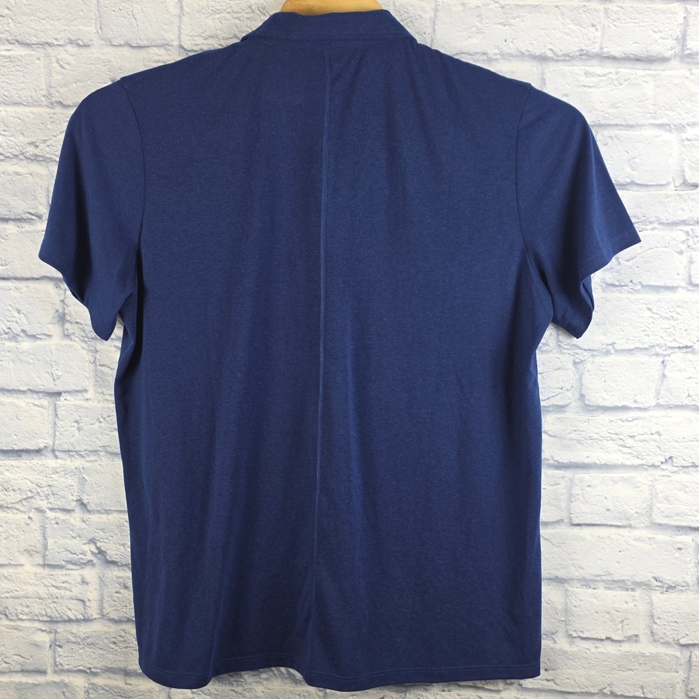 Stio Mens Navy Blue Lightweight Short Sleeve Divide Golf Polo Shirt Size XL - Picture 3 of 7